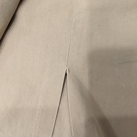 Korean Tan Brown Wrap Midi Skirt with Slit and Decorative Buttons Size S - Picture 6 of 12